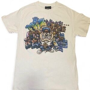 Vintage 2003 Looney Tunes Taz Graffiti Hip Hop Tasmanian Devil Graphic T-Shirt